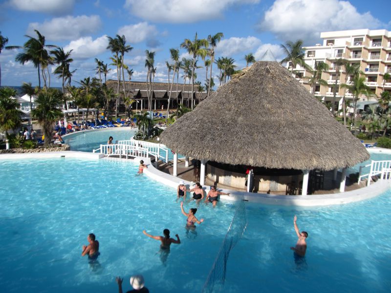 Volleyball in the pool